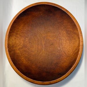 VINTAGE Munising Wood Dough Bowl Wooden Primitive Slightly Oval